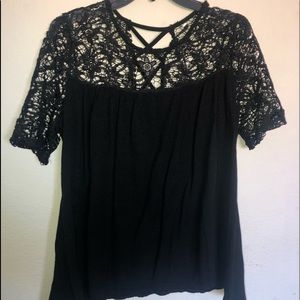 Black lace top